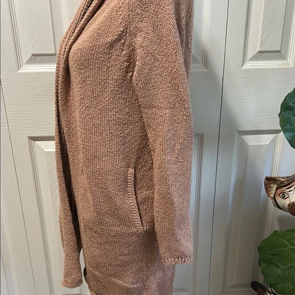 Tan Open Front Cardigan - Picture 2 of 7